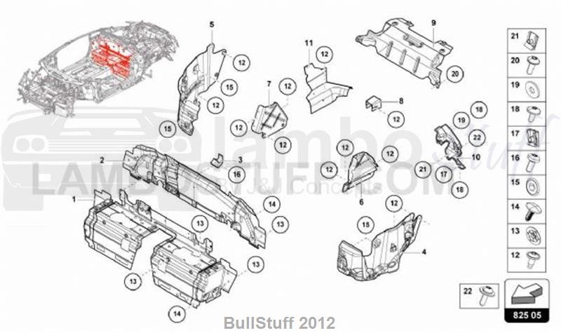 2020 Lamborghini HURACAN EVO COUPE AUSTRALIA HEAT SHIELD (825.05.00)